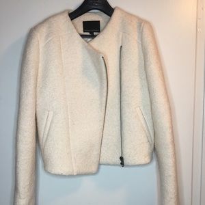 Pearl white wool jacket